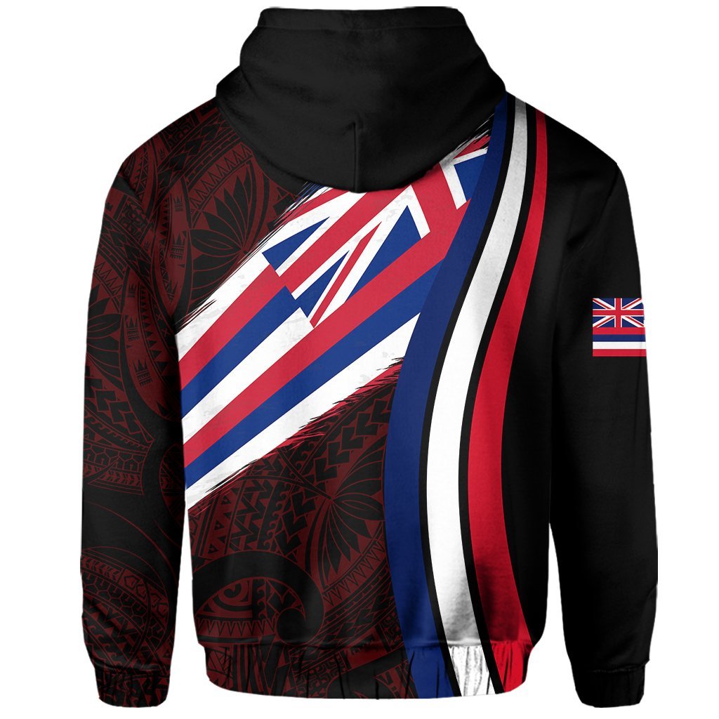 Hawaii Flag Polynesian Hoodie Ten Style - Polynesian Pride