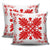 Hawaiian Quilt Maui Plant And Hibiscus Pattern Pillow Covers - Red White - AH - Polynesian Pride