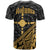 Rotuma T Shirt Custom Gold Tapa Patterns With Bamboo - Polynesian Pride