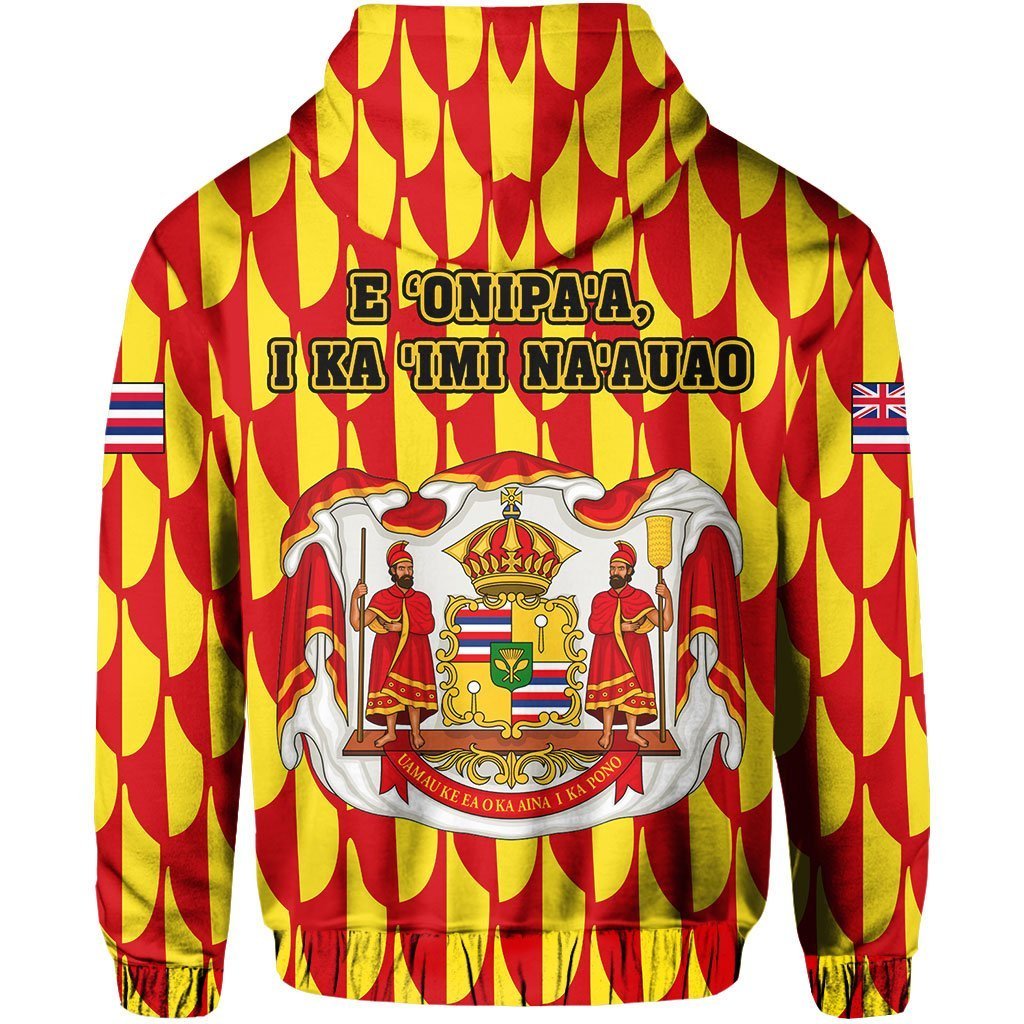 Polynesian Queen Liliuokalani Flag of Hawaii Zip Hoodie - Polynesian Pride