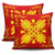 Hawaiian Quilt Maui Plant And Hibiscus Pattern Pillow Covers - Royal - AH - Polynesian Pride