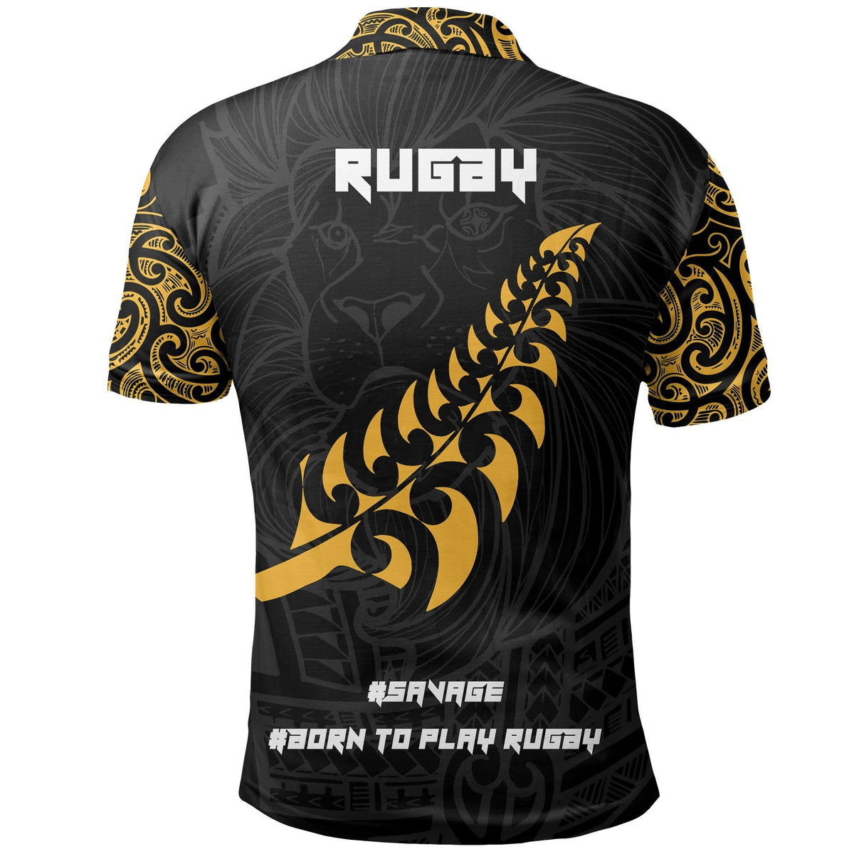 New Zealand Maori Lion Rugby Polo Shirt - Polynesian Pride