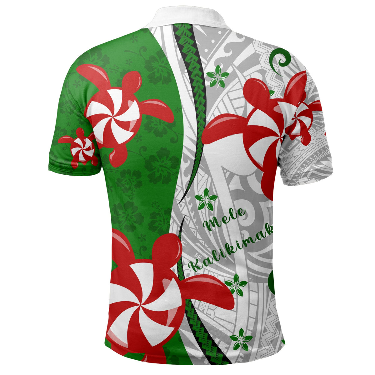 Hawaii Christmas Polynesian Polo Shirt Turtle Candy AH - Polynesian Pride