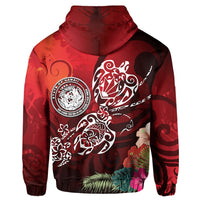 Hawaii Turtle Family Zipper Hoodie We Are Family AH - Polynesian Pride