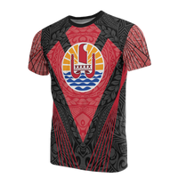 French Polynesia T Shirt National Flag Spotlight Style Unisex Red - Polynesian Pride