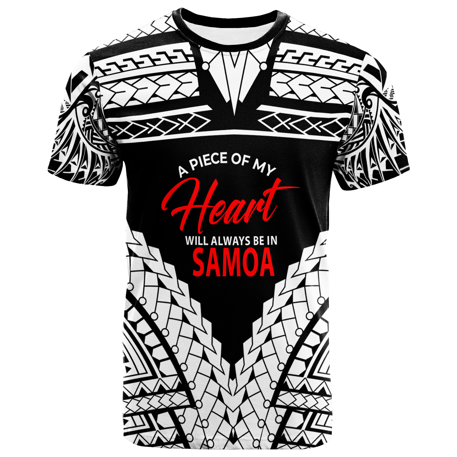 Samoa T Shirt A Piece Of My Heart Unisex White - Polynesian Pride