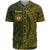 Samoa Baseball Shirt - Green Wings Style Unisex Gold - Polynesian Pride