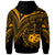 Samoa Zip Hoodie Gold Color Cross Style - Polynesian Pride