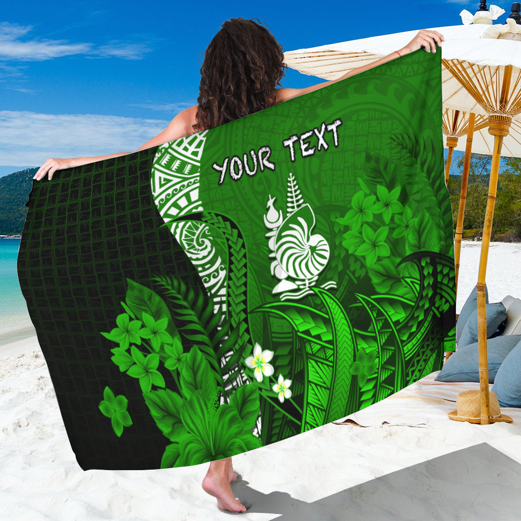 (Custom Personalised) New Caledonia Sarong Nautilus Green Polynesian Hibiscus LT13 One Size Green - Polynesian Pride