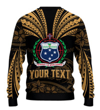 (Custom Personalised) Samoa Tatau Sweater Gold Polynesian Ula Nifo LT13 - Polynesian Pride