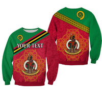 (Custom Personalised) Vanuatu Sweatshirt Pattern Sand Drawing LT13 Unisex Red - Polynesian Pride