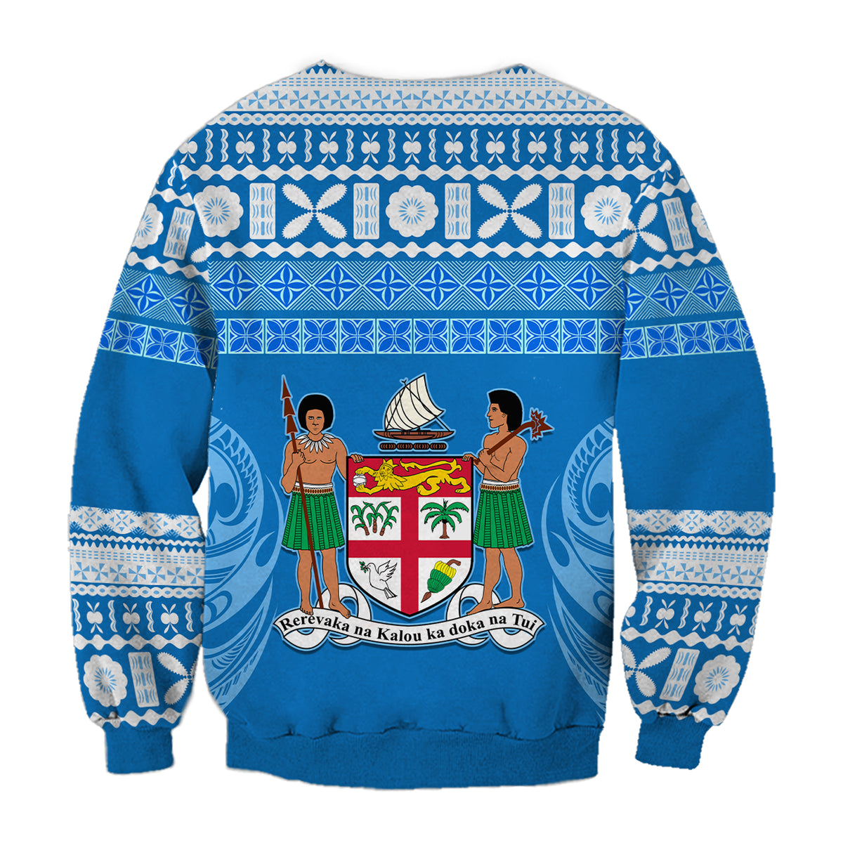 Bula Fiji Sweatshirt Tapa Pattern LT13 - Polynesian Pride