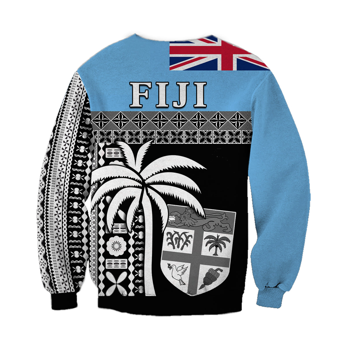 Fiji Tapa Pattern Sweatshirt Coconut Tree LT13 - Polynesian Pride