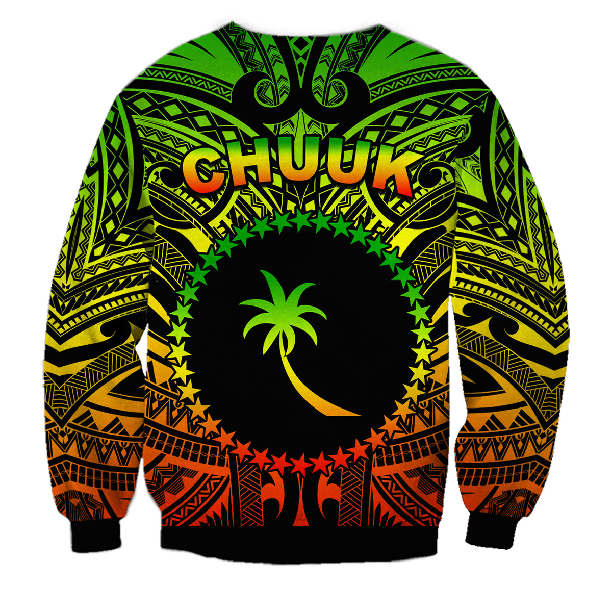 Chuuk Flag Sweatshirt Micronesia Style Reggae LT13 - Polynesian Pride
