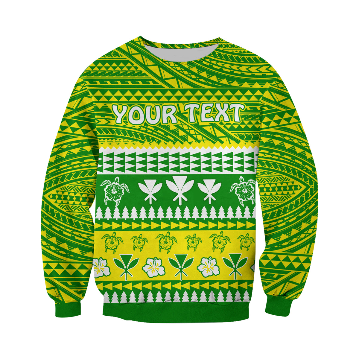 (Custom Personalised) Hawaii Christmas Sweatshirt Polynesian Mele Kalikimaka Santa Claus LT13 - Polynesian Pride