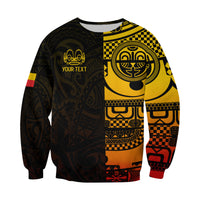 (Custom Personalised) Marquesas Islands Tiki Sweatshirt Gradient Marquesan Tattoo LT13 - Polynesian Pride