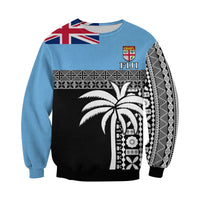 Fiji Tapa Pattern Sweatshirt Coconut Tree LT13 - Polynesian Pride