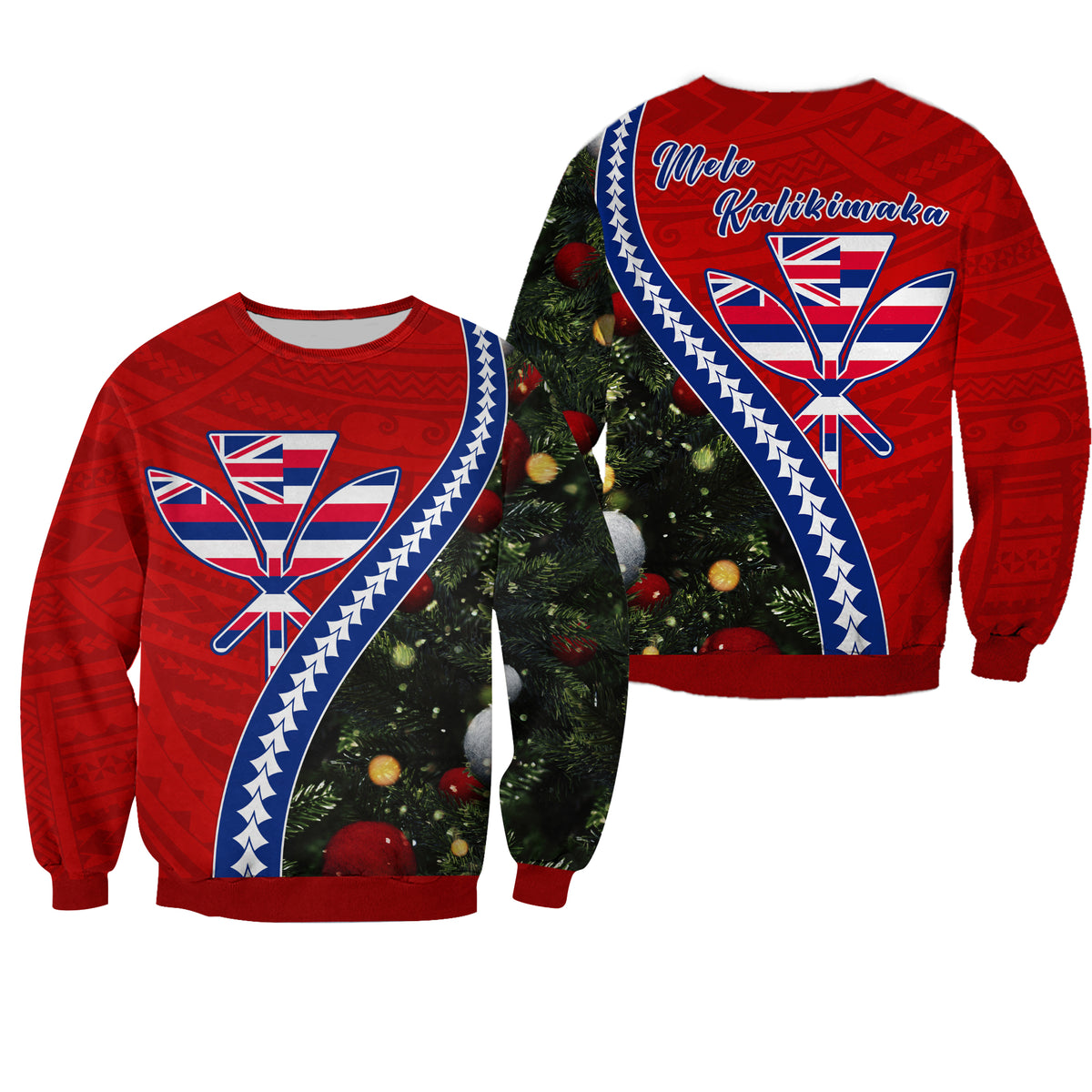 Hawaii Christmas Sweatshirt Mele Kalikimaka Special LT13 Unisex Red - Polynesian Pride