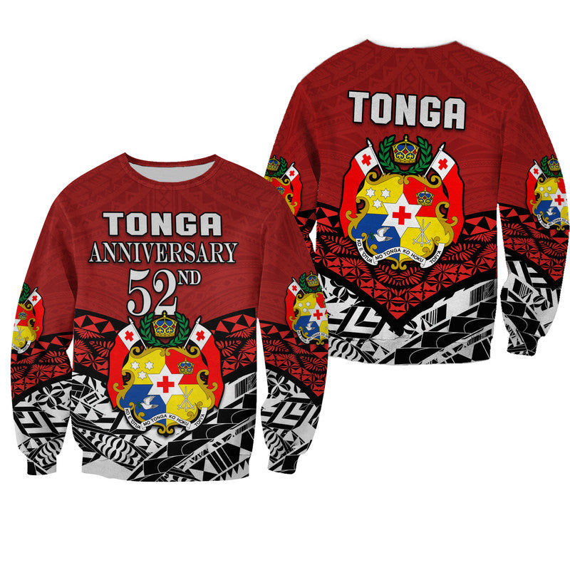 Tonga Sweatshirt Independence Anniversary Special Version 2022 LT14 Unisex Red - Polynesian Pride
