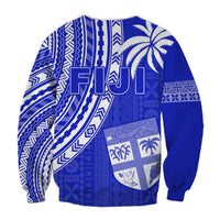 Fiji Rugby Sevens Sweatshirt Fijian 7s Tapa Polynesian Blue Ver.02 LT13 - Polynesian Pride