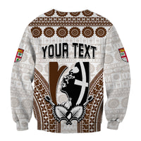 Custom Personalised Fiji Rugby Bati Sweatshirt Proud Tapa Pattern LT13 - Polynesian Pride