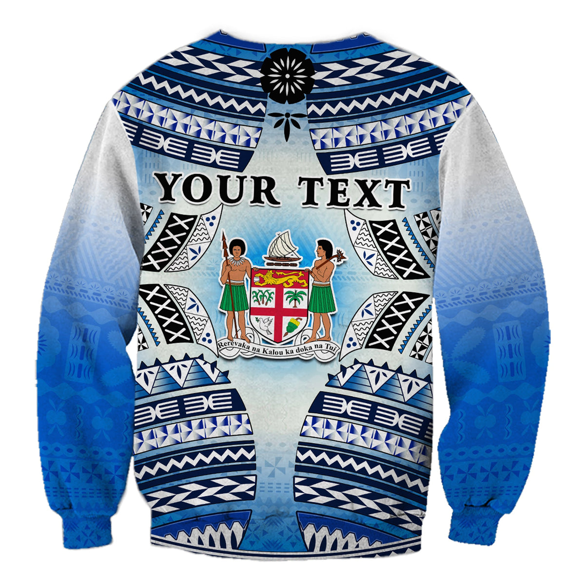 Custom Text And Number Fiji Sweatshirt Kaiviti Fijian Special Tapa Pattern LT14 - Polynesian Pride
