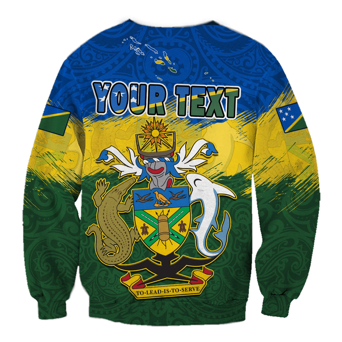 (Custom Personalised) Solomon Islands Sweatshirt Happy 44th Independence Anniversary Polynesian Pattern LT14 - Polynesian Pride