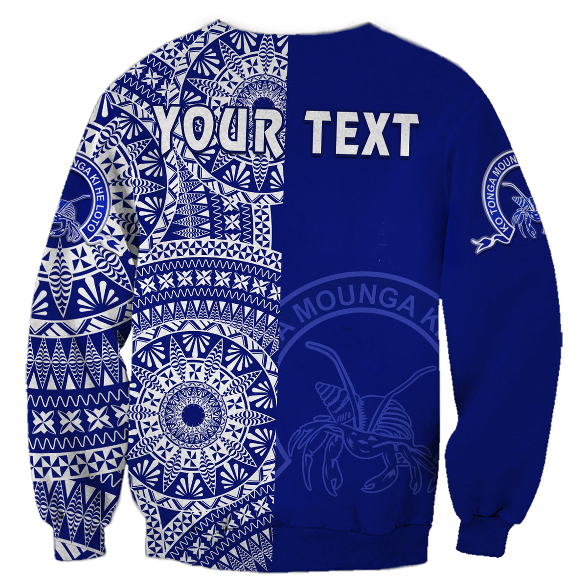 (Custom Personalised) Queen Salote Tonga College Sweatshirt Tongan Ngatu Pattern LT14 - Polynesian Pride