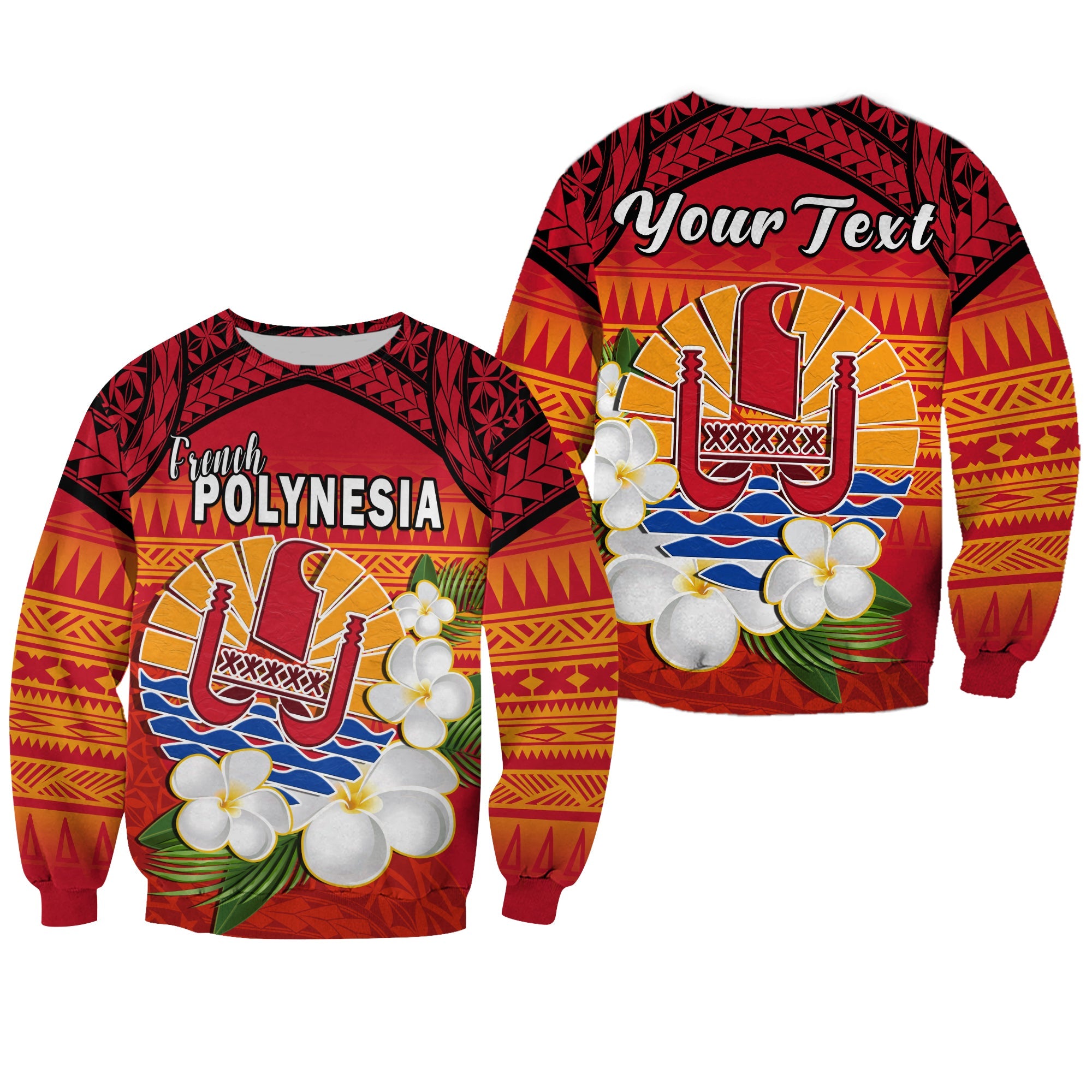 (Custom Personalised) French Polynesia Sweatshirt Happy Internal Autonomy Day Special Version LT14 Unisex Red - Polynesian Pride