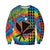 (Custom Personalised) Hawaii Rainbow Tie Dye Sweatshirt Flowers Polynesian Hawaiian Tribal LT13 - Polynesian Pride