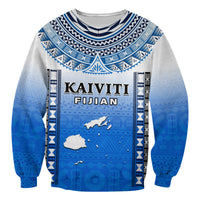 Custom Text And Number Fiji Sweatshirt Kaiviti Fijian Special Tapa Pattern LT14 - Polynesian Pride