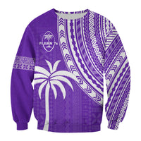 Fiji Rugby Sevens Sweatshirt Fijian 7s Tapa Polynesian Purple LT13 Unisex Purple - Polynesian Pride