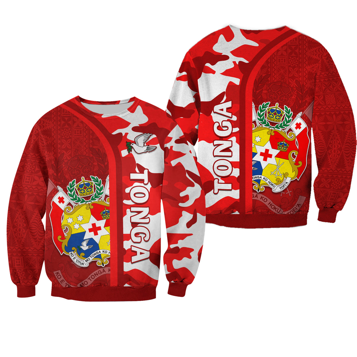 Tonga Unique Sweatshirt Camouflage with Tongan Pattern LT13 - Polynesian Pride