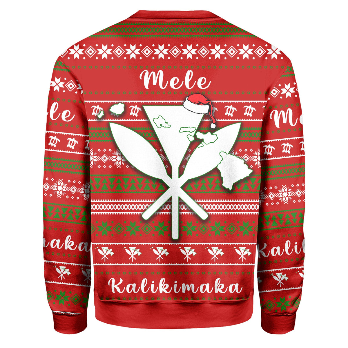 Hawaii Christmas Santa Claus Surf Sweatshirt - Fun Style - AH - Polynesian Pride