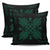 Hawaiian Quilt Maui Plant And Hibiscus Pattern Pillow Covers - Sacramento Black - AH - Polynesian Pride