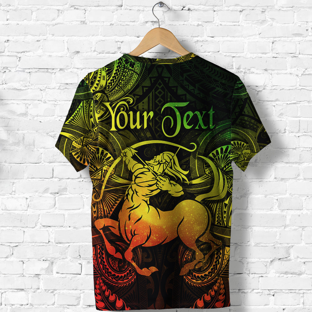 Custom Sagittarius Zodiac Polynesian T Shirt Unique Style Reggae LT8 - Polynesian Pride
