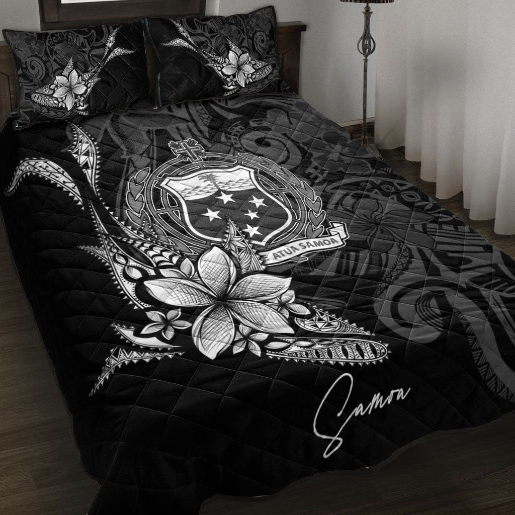 Samoa Quilt Bed Set - Fish With Plumeria Flowers Style - Polynesian Pride