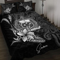 Samoa Quilt Bed Set - Fish With Plumeria Flowers Style - Polynesian Pride