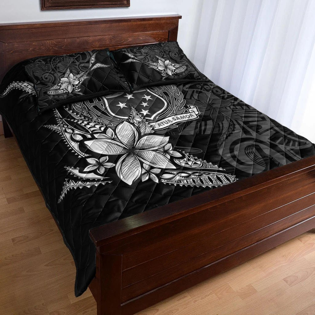 Samoa Quilt Bed Set - Fish With Plumeria Flowers Style - Polynesian Pride