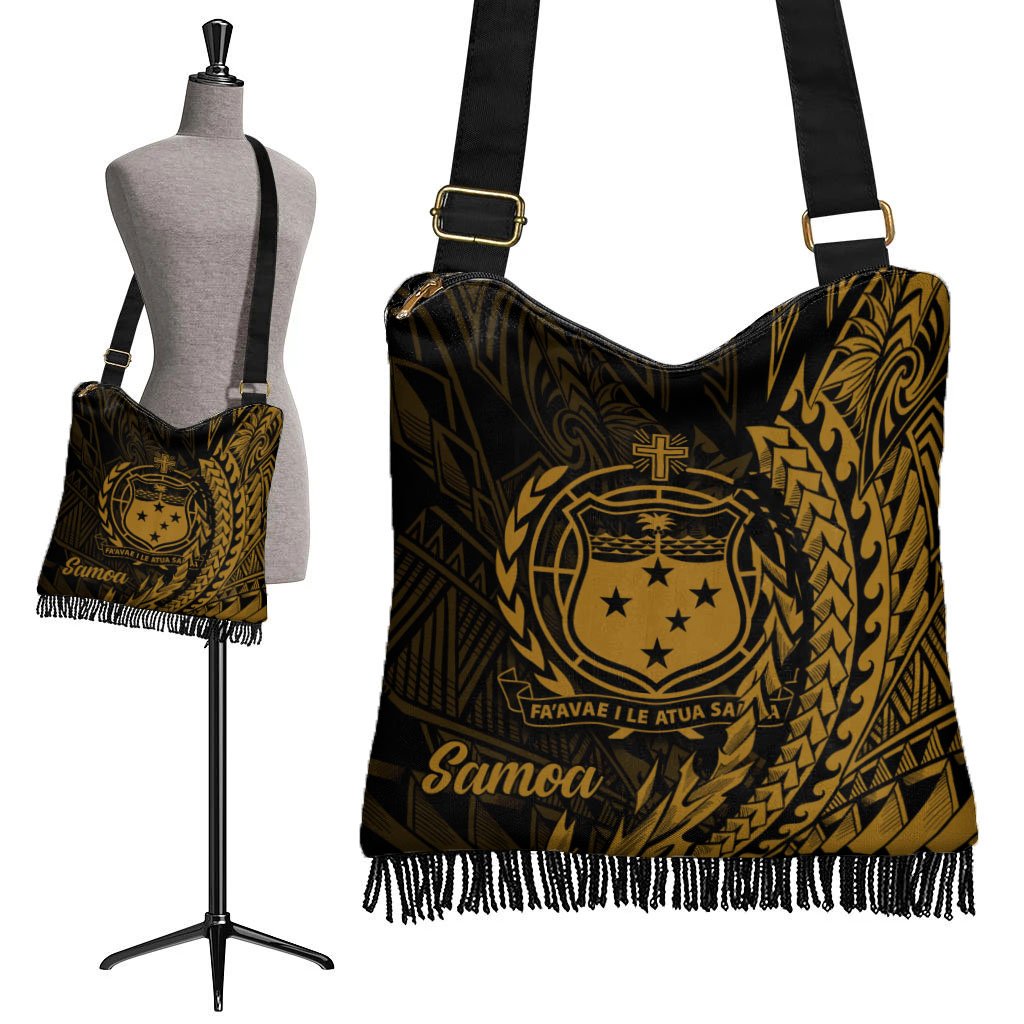 Samoa Boho Handbag - Wings Style One Size Boho Handbag Black - Polynesian Pride