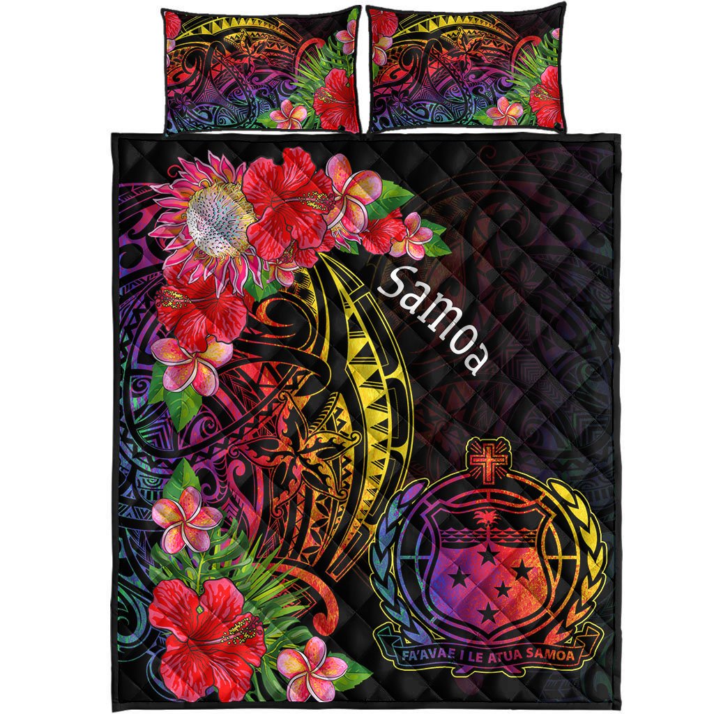 Samoa Quilt Bed Set - Tropical Hippie Style - Polynesian Pride
