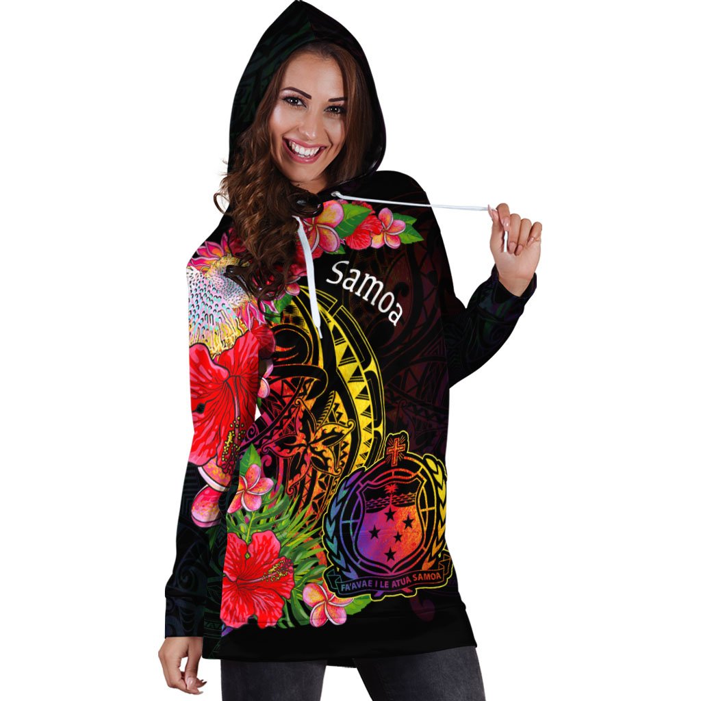 Samoa Hoodie Dress - Tropical Hippie Style - Polynesian Pride