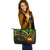 Samoa Leather Tote - Reggae Color Cross Style - Polynesian Pride