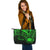 Samoa Leather Tote - Green Color Cross Style - Polynesian Pride