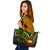 Samoa Leather Tote - Reggae Color Cross Style Black - Polynesian Pride