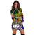 Samoa Custom Personalised Hoodie Dress - Rainbow Polynesian Pattern - Polynesian Pride