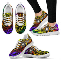 Samoa Custom Personalised Sneakers - Rainbow Polynesian Pattern - Polynesian Pride