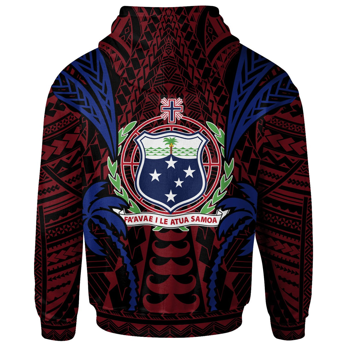 Samoa Zip up Hoodie Blood Runs Through My Veins Style Flag - Polynesian Pride