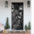 Samoa Door Cover Turtle Hibiscus Black - Polynesian Pride