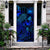 Samoa Door Cover Turtle Hibiscus Blue - Polynesian Pride